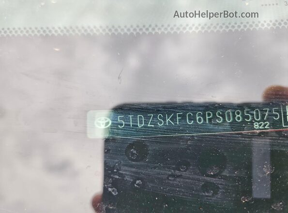 5TDZSKFC6PS085075 2023 TOYOTA LIMITED Красный Вид наклейки с VIN-кодом