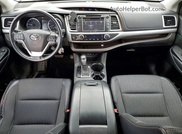 5TDZZRFH5HS217471 2017 TOYOTA HIGHLANDER Black Առջևի վահանակի տեսք