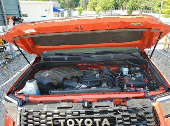 5TFDW5F19JX747375 2018 TOYOTA TUNDRA Оранжевый Вид задней части салона