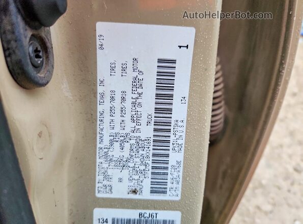 5TFEM5F18KX141691 2019 TOYOTA TUNDRA Желто-коричневый Вид подкапотного пространства