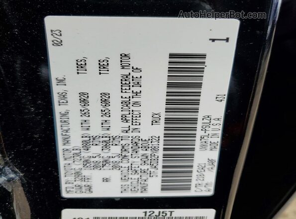 5TFJA5DB2PX081322 2023 TOYOTA TUNDRA Black Widok komory silnika