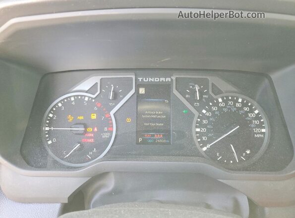 5TFKB5DB9SX252254 2025 TOYOTA TUNDRA White Widok zestawu wskaźników