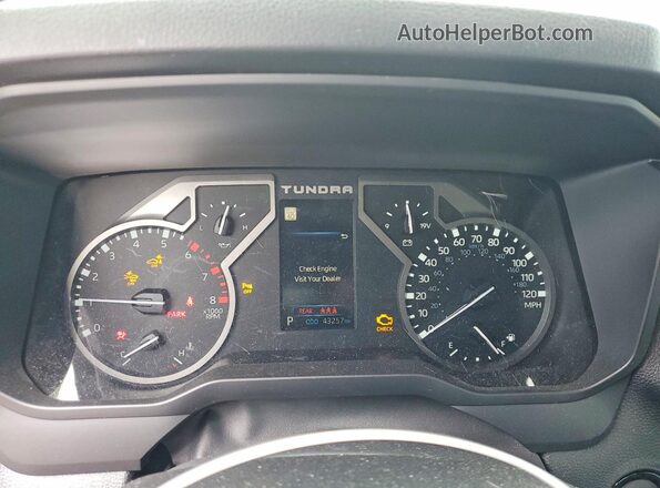 5TFLA5DB4SX282916 2025 TOYOTA TUNDRA Black ხელსაწყოთა პანელის ხედი