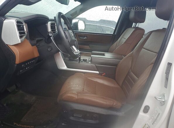 5TFMC5DB3NX009999 2022 TOYOTA TUNDRA White Widok wnętrza z przodu
