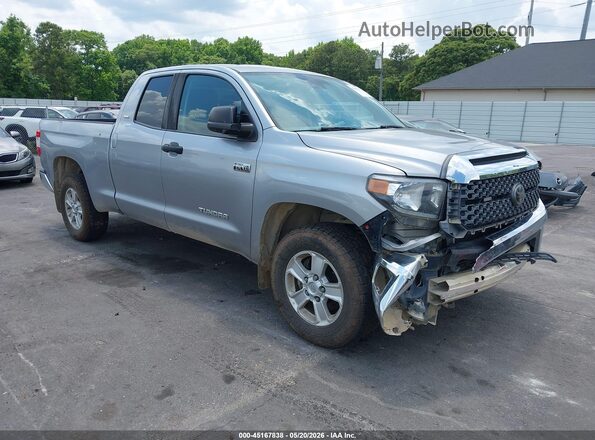 5TFUY5F19MX974130 2021 TOYOTA TUNDRA Серебряный Передняя правая четверть