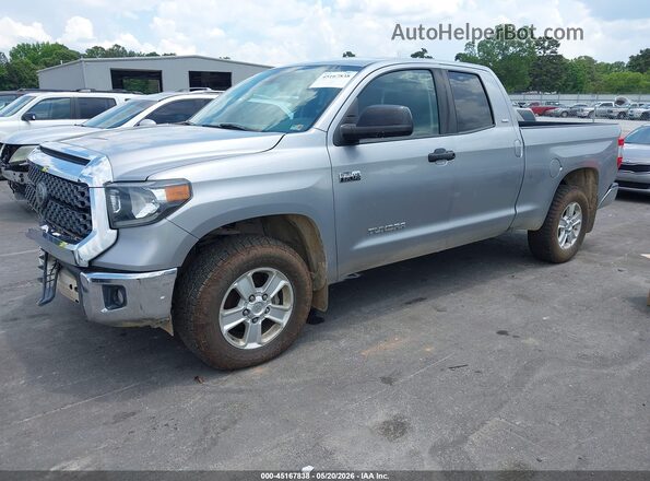 5TFUY5F19MX974130 2021 TOYOTA TUNDRA Серебряный Передняя левая четверть