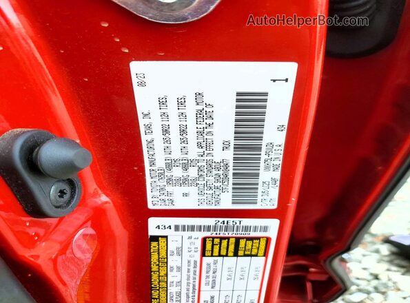 5TFVC5DB4RX040477 2024 TOYOTA TUNDRA Red Vista del compartimento del motor