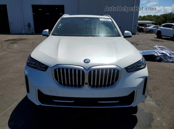 5UX13EU05R9S42714 2024 BMW X5 White Widok z przodu
