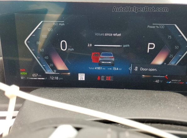 5UX13EU07R9U66440 2024 BMW X5 Серый Вид щитка приборов