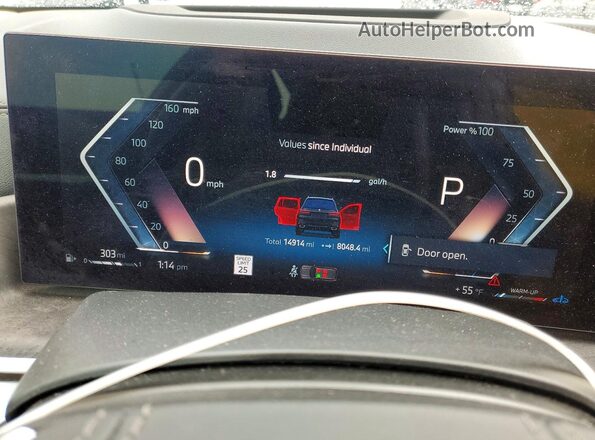 5UX23EM02R9U51672 2024 BMW X7 Gray Вид щитка приладів