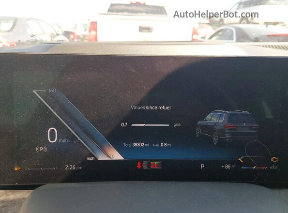 5UX23EM05P9P92075 2023 BMW X7 Gray Widok zestawu wskaźników