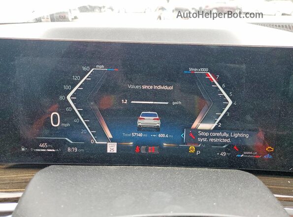 5UX23EU04R9S65082 2024 BMW X5 Белый Вид щитка приборов