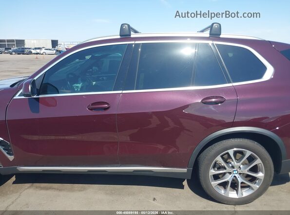 5UX23EU05R9V11802 2024 BMW X5 Burgundy Widok wnętrza 360 stopni