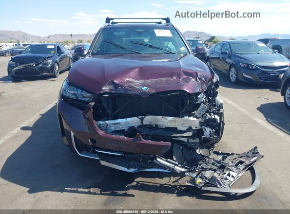 5UX23EU05R9V11802 2024 BMW X5 Burgundy Widok z przodu