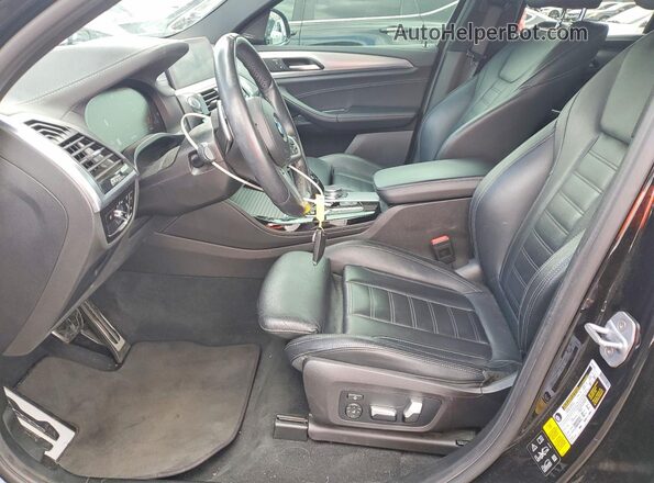 5UX2V1C02L9B14613 2020 BMW X4 Black Widok wnętrza z przodu