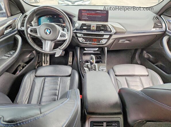 5UX2V1C05L9D00632 2020 BMW X4 Синий Вид панели приборов