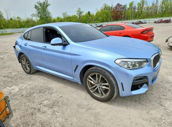 5UX2V1C05L9D00632 2020 BMW X4 Синий Передняя правая четверть