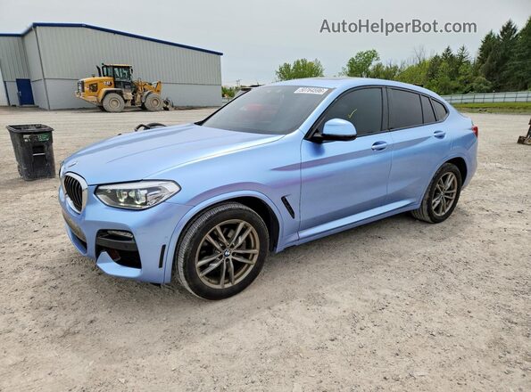 5UX2V1C05L9D00632 2020 BMW X4 Синий Передняя левая четверть