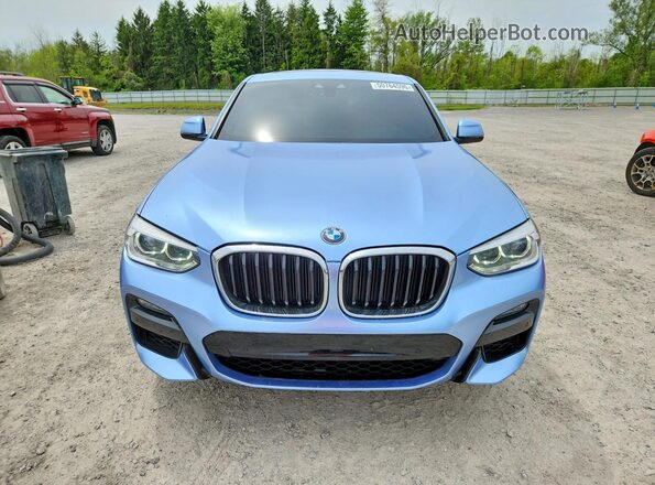 5UX2V1C05L9D00632 2020 BMW X4 Синий Вид спереди