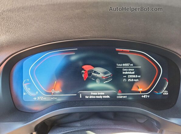 5UX33DT01P9P68419 2023 BMW X4 Белый Вид щитка приборов