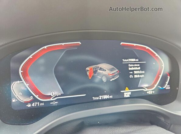 5UX33DT01R9W70929 2024 BMW X4 Белый Вид щитка приборов