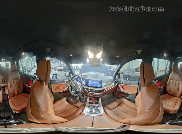 5UX33EM09S9Y51416 2025 BMW X7 Синий Панорамный вид салона 360°