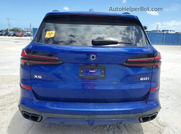 5UX33EU04R9S95624 2024 BMW X5 Blue Widok z tyłu