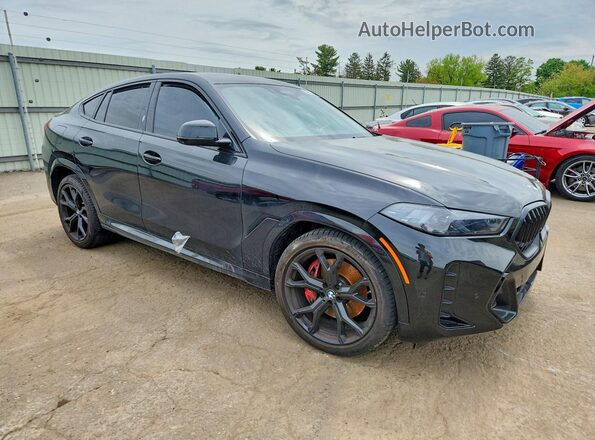 5UX33EX03S9W72705 2025 BMW X6 Black Przód prawy