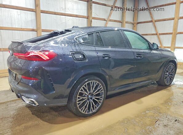 5UX33EX04R9W10028 2024 BMW X6 Blue Tył prawy