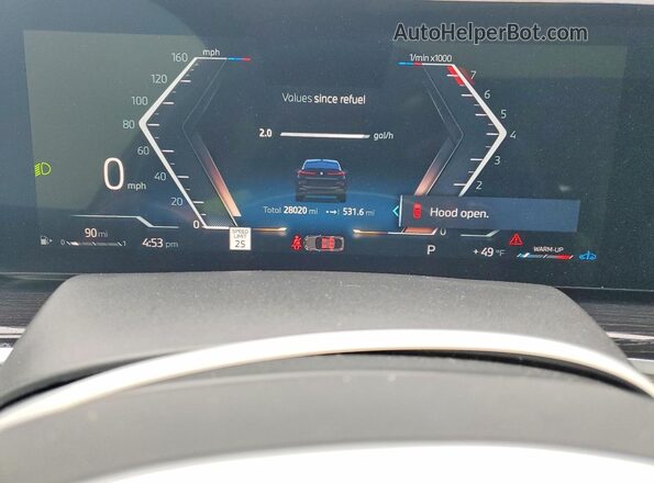 5UX33EX04R9W10028 2024 BMW X6 Blue Widok zestawu wskaźników