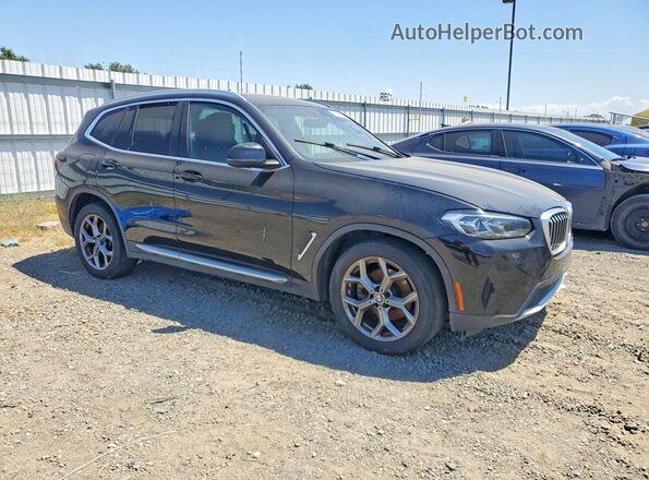 5UX43DP01N9N22711 2022 BMW X3 Черный Передняя правая четверть