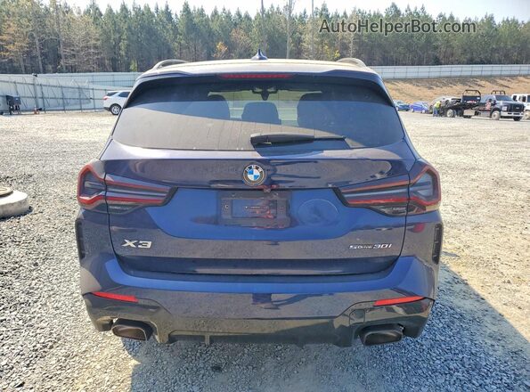 5UX43DP01R9W73554 2024 BMW X3 Синий Вид сзади