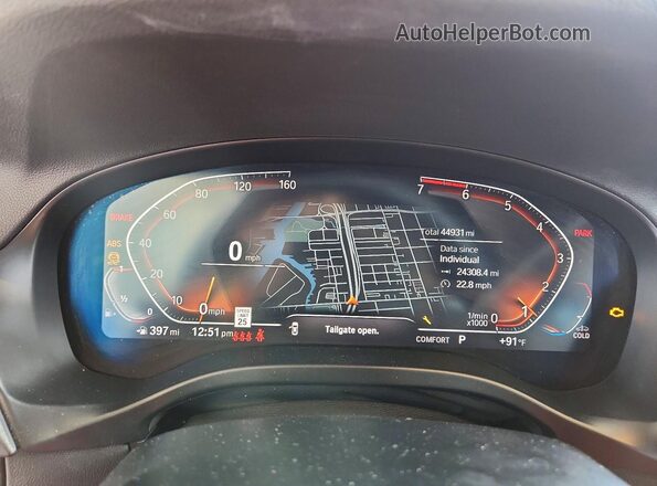 5UX43DP05P9R94459 2023 BMW X3 Белый Вид щитка приборов