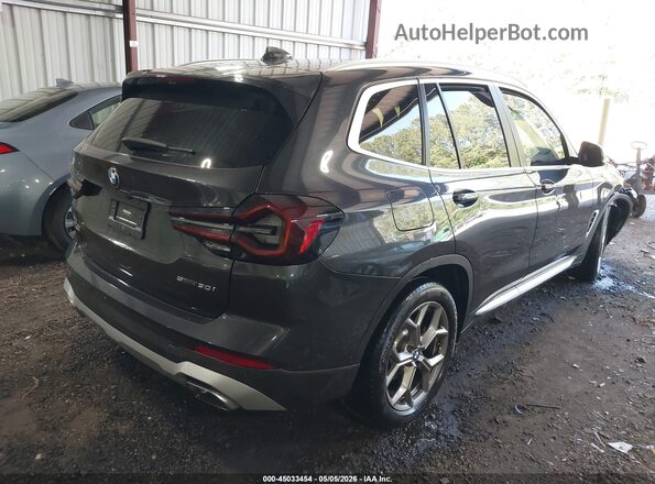 5UX43DP09N9M83544 2022 BMW X3 Черный Задняя правая четверть