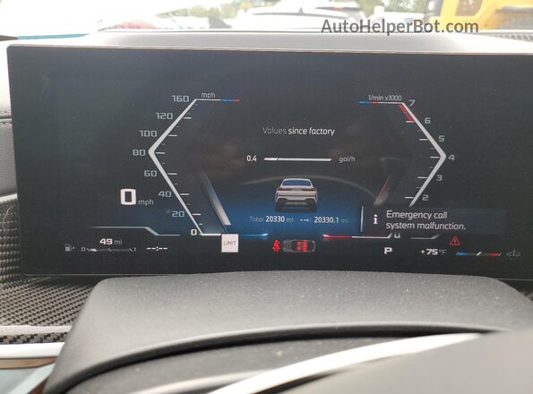 5UX43EX04R9V16283 2024 BMW X6 White Widok zestawu wskaźników