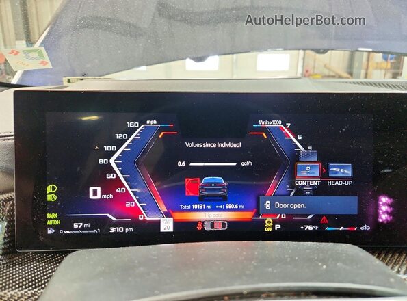 5UX43EX09S9Y95769 2025 BMW X6 Синий Вид щитка приборов