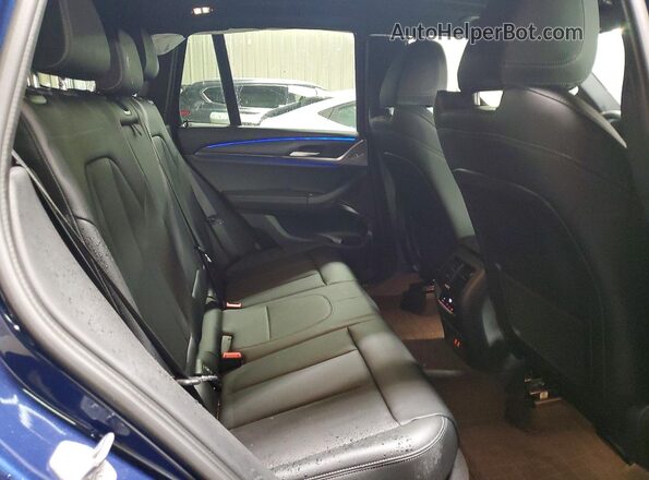 5UX53DP00N9N05550 2022 BMW X3 Blue Vista de los asientos traseros