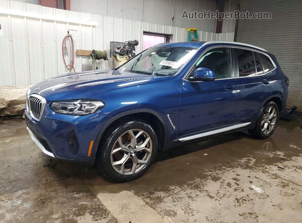 5UX53DP00N9N05550 2022 BMW X3 Blue Vista tres cuartos delantera izquierda