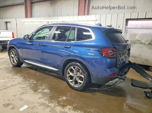 5UX53DP00N9N05550 2022 BMW X3 Blue Trasero izquierdo