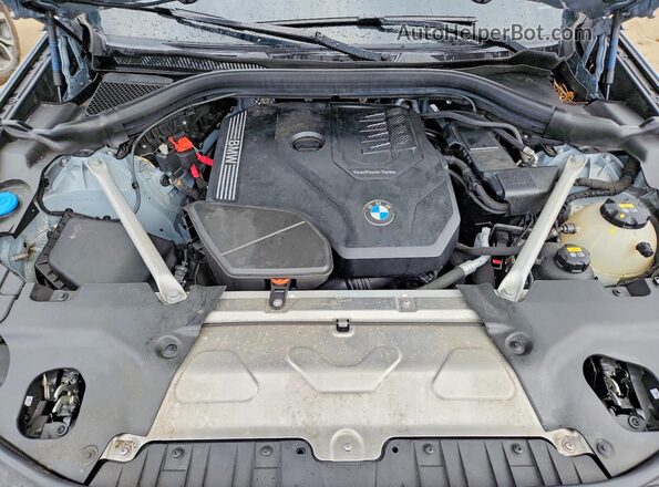 5UX53DP00N9N22607 2022 BMW X3 Gray ძრავის განყოფილების ხედი