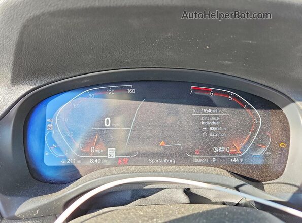 5UX53DP00P9P74361 2023 BMW X3 Белый Вид щитка приборов