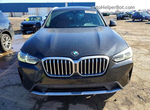 5UX53DP02N9K26388 2022 BMW X3 Black Widok z przodu