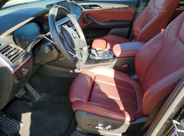 5UX53DP02N9K26388 2022 BMW X3 Black Widok wnętrza z przodu