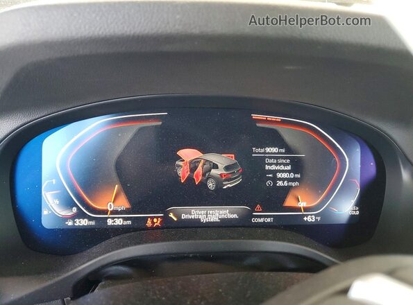 5UX53DP03R9V95556 2024 BMW X3 Черный Вид щитка приборов