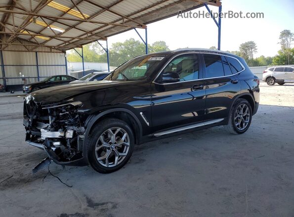 5UX53DP03R9V95556 2024 BMW X3 Черный Передняя левая четверть
