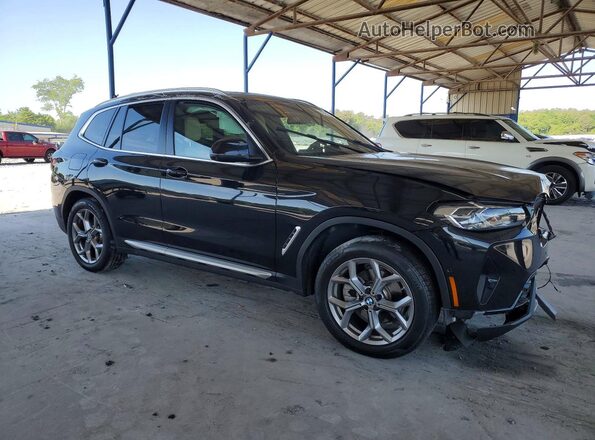 5UX53DP03R9V95556 2024 BMW X3 Черный Передняя правая четверть