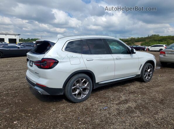 5UX53DP04N9J20928 2022 BMW X3 Белый Задняя правая четверть