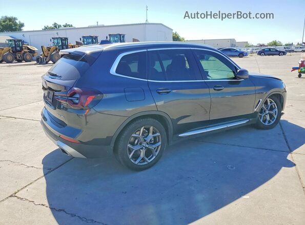 5UX53DP04N9M24499 2022 BMW X3 Угольный Задняя правая четверть