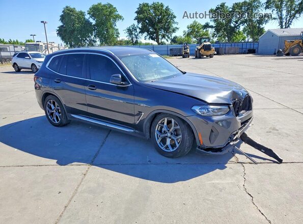 5UX53DP04N9M24499 2022 BMW X3 Угольный Передняя правая четверть