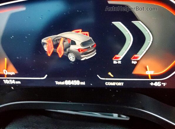 5UX53DP05P9N66962 2023 BMW X3 White Вид щитка приладів